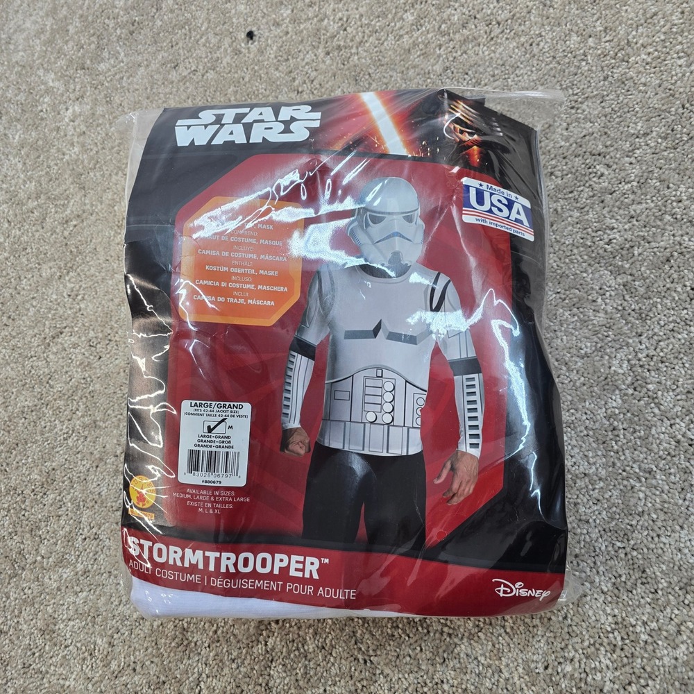Star Wars Stormtrooper Adult Costume Top and Mask Rubies 880679 Large L New